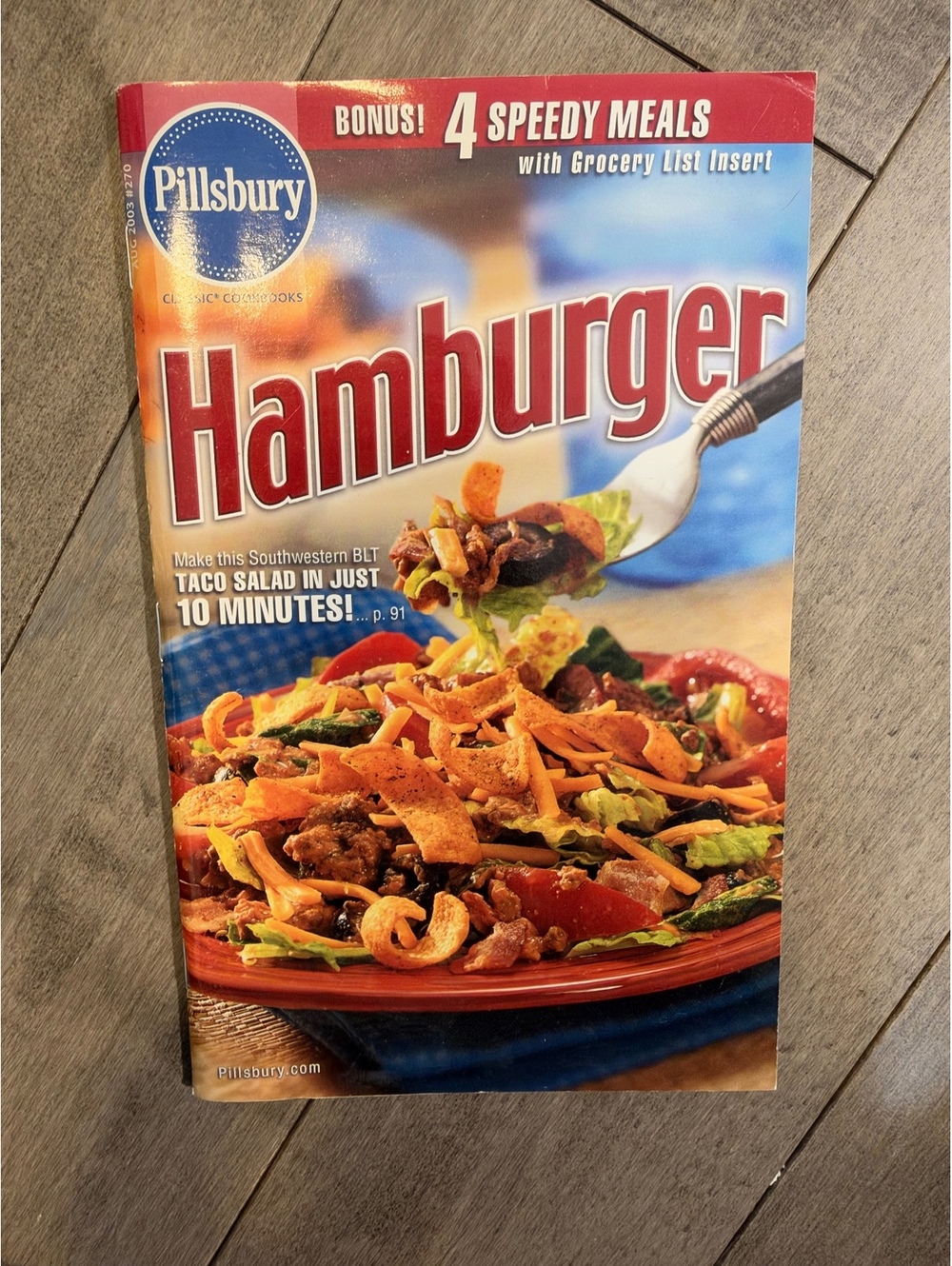 Pillsbury Hamburger Recipe Cookbook - 4 Speedy Meals with Grocery List Insert